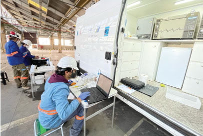Análises cromatográficas em laboratório móvel de campo